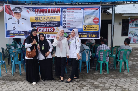 Pelayanan Jemput Bola DISDUKCAPIL Kabupaten Kampar hadir di di Desa Kuapan Kecamatan Tambang